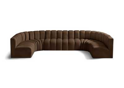 Image for Arc Brown Velvet Modular Sofa