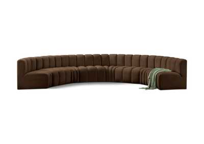 Image for Arc Brown Velvet Modular Sofa