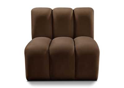 Image for Arc Brown Velvet Straight Chair