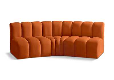 Image for Arc Cognac Velvet Modular Sofa