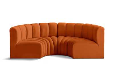 Image for Arc Cognac Velvet Modular Sofa