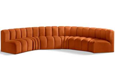 Image for Arc Cognac Velvet Modular Sofa