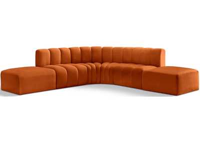 Image for Arc Cognac Velvet Modular Sofa