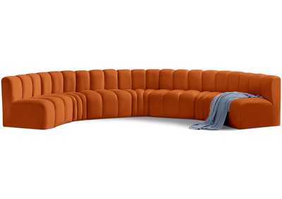 Image for Arc Cognac Velvet Modular Sofa