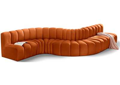 Image for Arc Cognac Velvet Modular Sofa