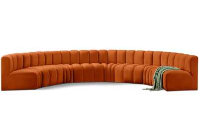 Image for Arc Cognac Velvet Modular Sofa