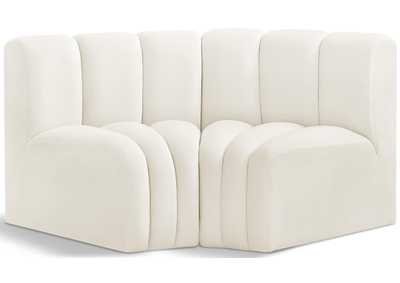 Image for Arc Cream Velvet Modular Sofa