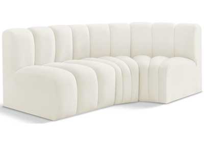 Image for Arc Cream Velvet Modular Sofa