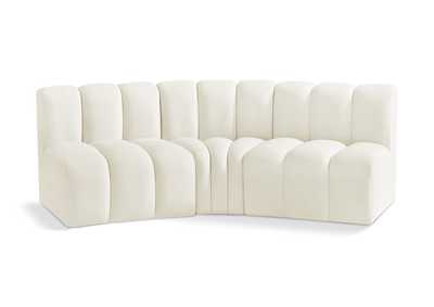 Image for Arc Cream Velvet Modular Sofa