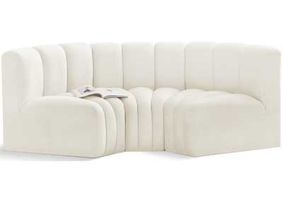 Image for Arc Cream Velvet Modular Sofa