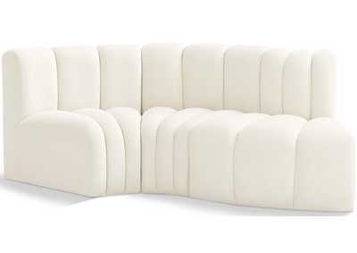 Image for Arc Cream Velvet Modular Sofa