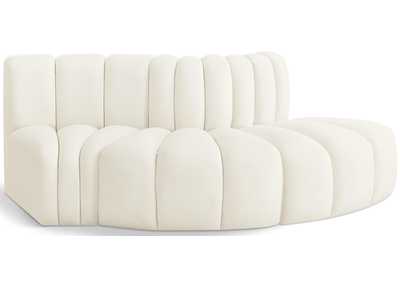 Image for Arc Cream Velvet Modular Sofa