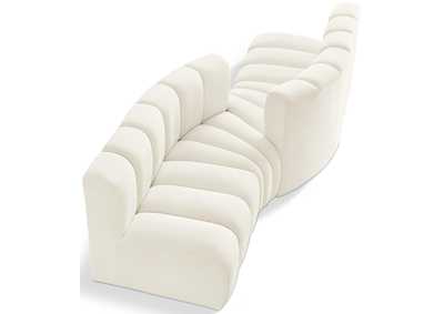 Image for Arc Cream Velvet Modular Sofa