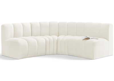 Image for Arc Cream Velvet Modular Sofa