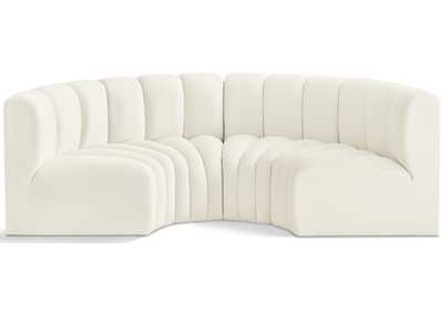 Image for Arc Cream Velvet Modular Sofa