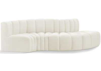 Image for Arc Cream Velvet Modular Sofa