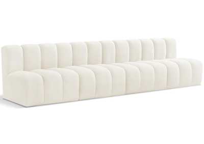 Image for Arc Cream Velvet Modular Sofa