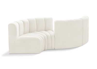 Image for Arc Cream Velvet Modular Sofa