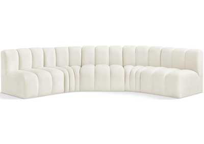 Image for Arc Cream Velvet Modular Sofa