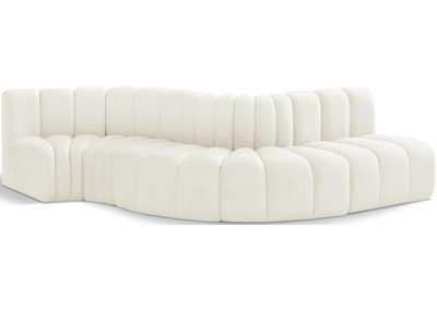 Image for Arc Cream Velvet Modular Sofa