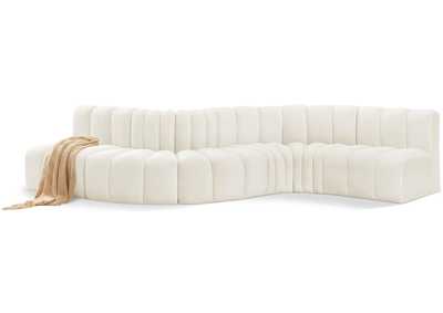 Image for Arc Cream Velvet Modular Sofa