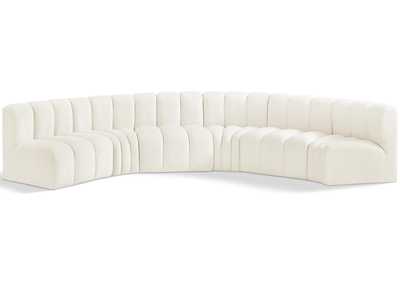 Image for Arc Cream Velvet Modular Sofa