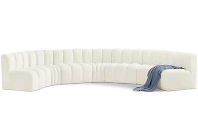 Image for Arc Cream Velvet Modular Sofa