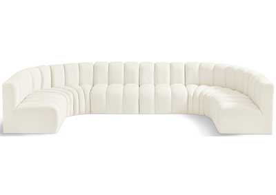 Image for Arc Cream Velvet Modular Sofa