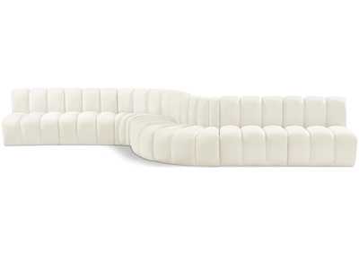 Image for Arc Cream Velvet Modular Sofa