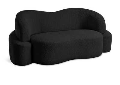 Image for Principessa Black Boucle Fabric Loveseat