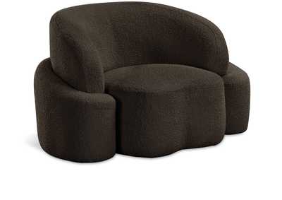 Image for Principessa Brown Boucle Fabric Chair