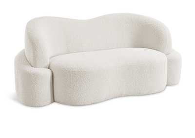 Image for Principessa Cream Boucle Fabric Loveseat