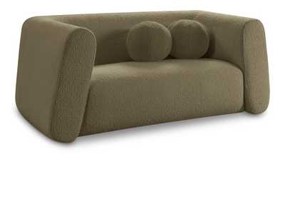 Image for Abbington Olive Boucle Fabric Loveseat