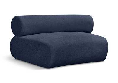 Image for Bale Navy Chenille Fabric Modular Chair