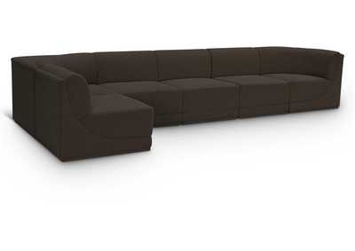 Image for Ollie Brown Boucle Fabric Modular Sectional