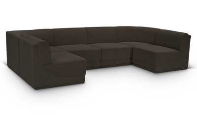 Image for Ollie Brown Boucle Fabric Modular Sectional