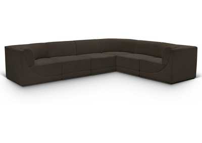 Image for Ollie Brown Boucle Fabric Modular Sectional