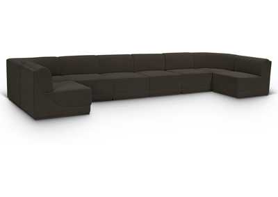 Image for Ollie Brown Boucle Fabric Modular Sectional