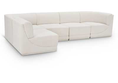 Image for Ollie Cream Boucle Fabric Modular Sectional