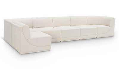 Image for Ollie Cream Boucle Fabric Modular Sectional