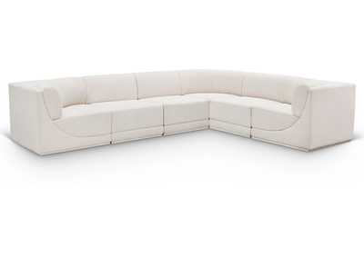 Image for Ollie Cream Boucle Fabric Modular Sectional