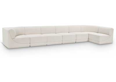 Image for Ollie Cream Boucle Fabric Modular Sectional