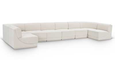 Image for Ollie Cream Boucle Fabric Modular Sectional