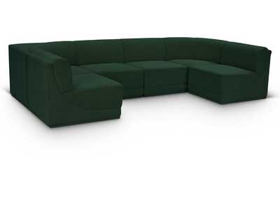 Image for Ollie Green Boucle Fabric Modular Sectional