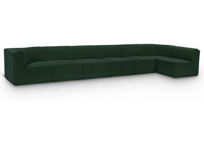 Image for Ollie Green Boucle Fabric Modular Sectional