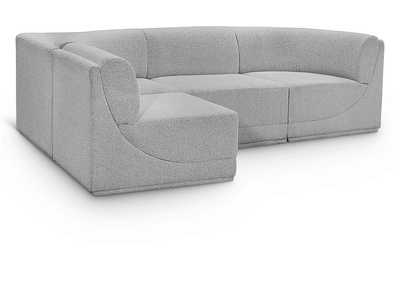 Image for Ollie Grey Boucle Fabric Modular Sectional