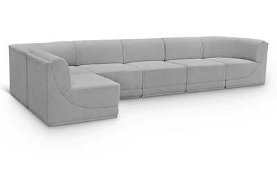 Image for Ollie Grey Boucle Fabric Modular Sectional