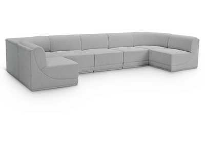 Image for Ollie Grey Boucle Fabric Modular Sectional