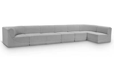 Image for Ollie Grey Boucle Fabric Modular Sectional