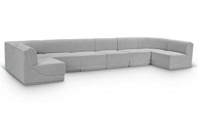 Image for Ollie Grey Boucle Fabric Modular Sectional